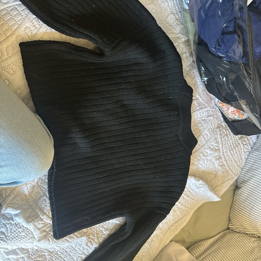 Women's Black Ribbed Sweater Altar’d State